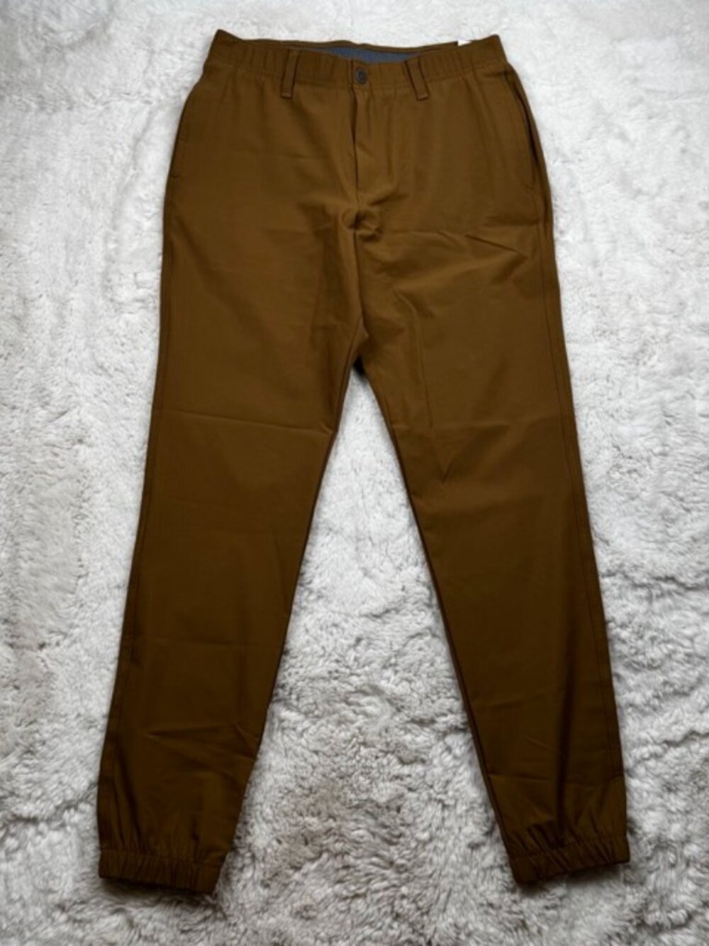 Under Armour Jogger Pants 30x30 Tan Golf Stretch Performance Elastic Waistband